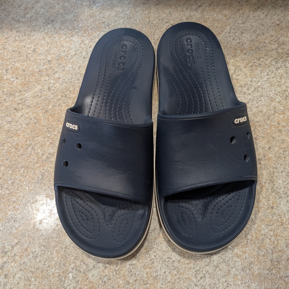 CROCS Men's Dark Navy Slide Sandals